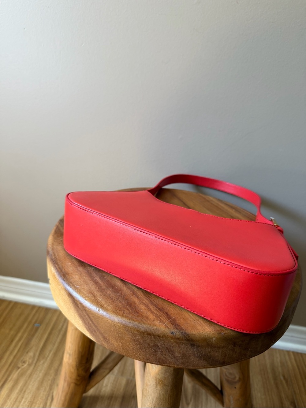 DeMellier Red Shoulder Bag with Gold Accent - Picture 5 of 5